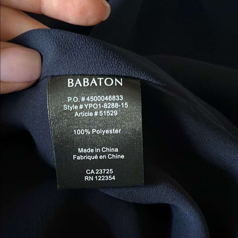 Babaton Blue Slip Midi Dress Spaghetti Strap V-Neck - Picture 5 of 7